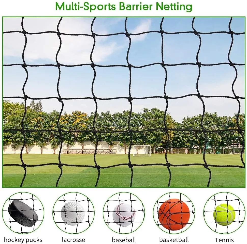 Baseball Softball Backstop Nets, Heavy Duty Sports Netting Barrier #18 Baseball Netting 10'x10'/10'x20'/15'x15'…