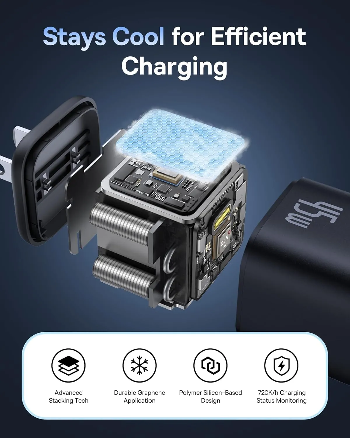 Baseus 45W Charger, PicoGo C1 USB C Charging Block Fast Charging, Compact Type C Wall Charger for iPhone16/15/14/13/12 Series, Galaxy Series, MacBook Etc