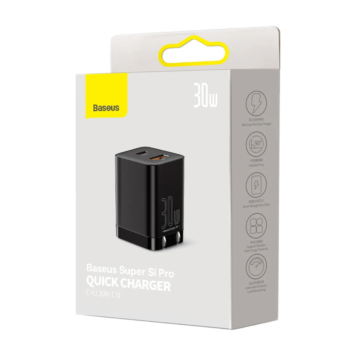Baseus Super Si Pro Quick Charger Type C   USB 30W CN Black