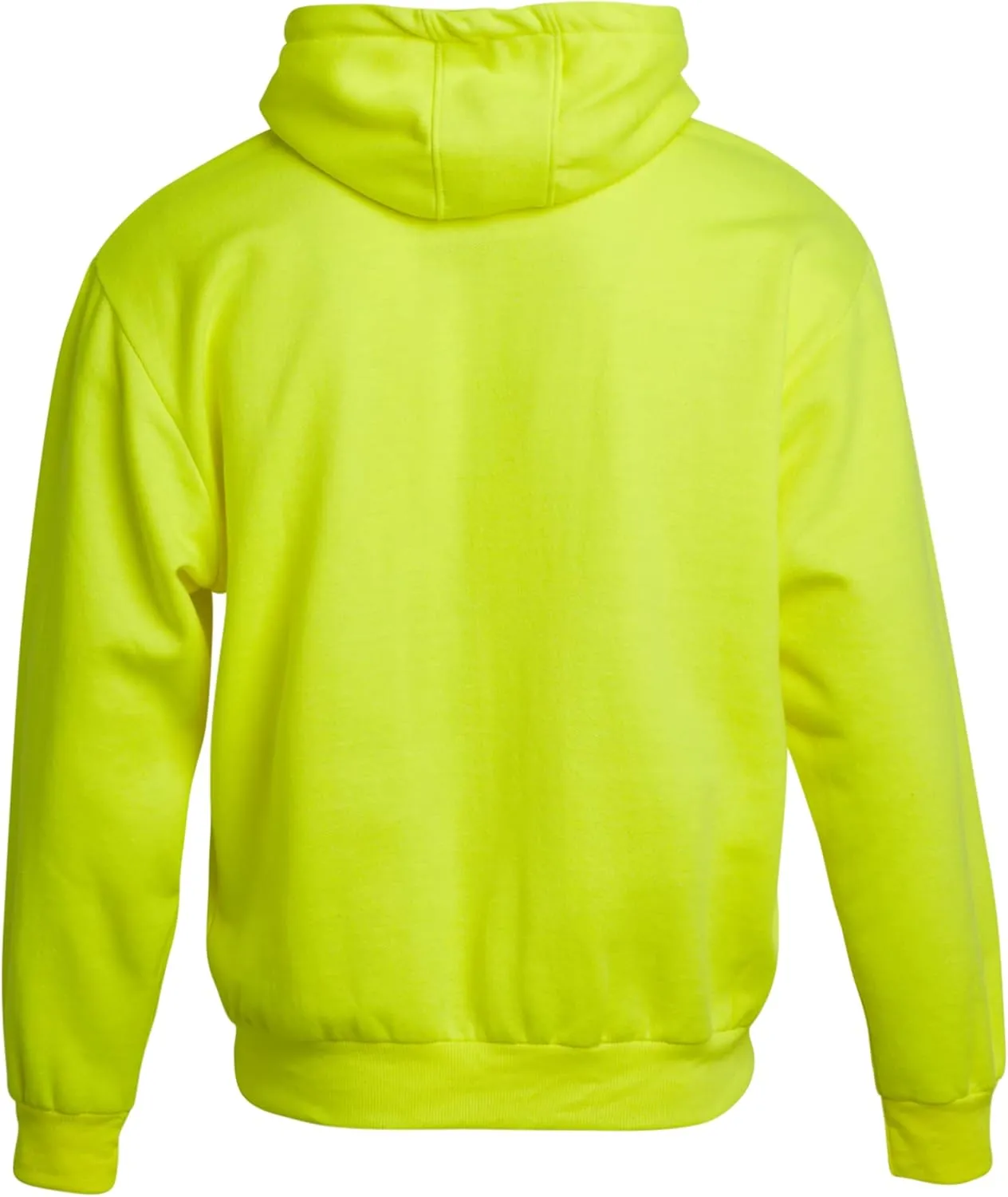 Bass Creek Outfitters Men's High Visibility Warm Sweatshirt - Safety Workwear Pullover Hoodie: Neon Yellow, Orange