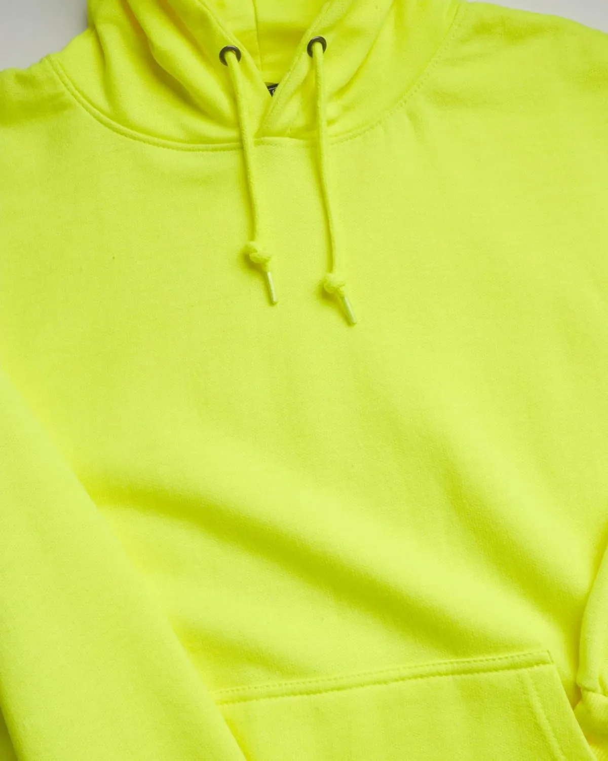 Bass Creek Outfitters Men's High Visibility Warm Sweatshirt - Safety Workwear Pullover Hoodie: Neon Yellow, Orange