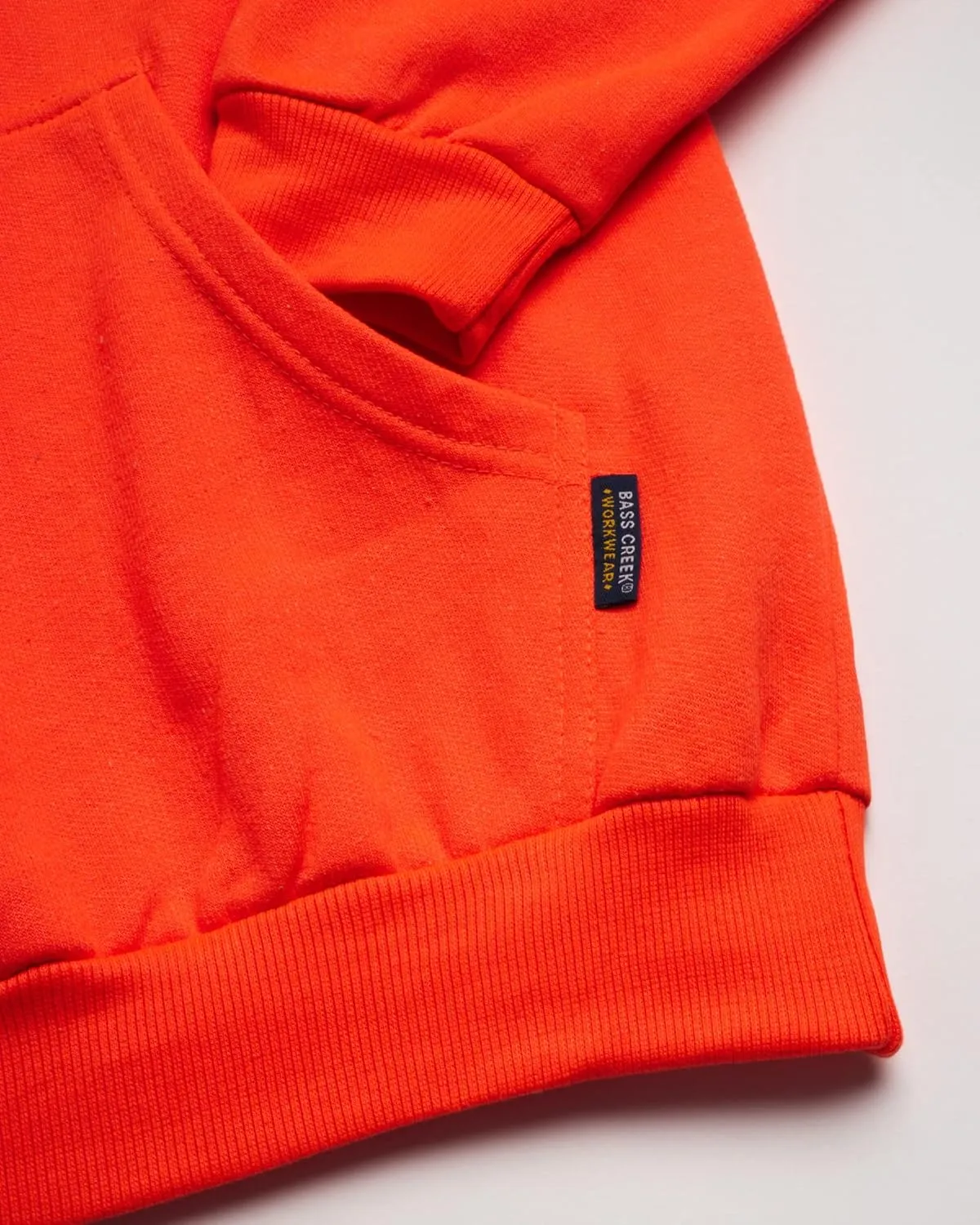 Bass Creek Outfitters Men's High Visibility Warm Sweatshirt - Safety Workwear Pullover Hoodie: Neon Yellow, Orange
