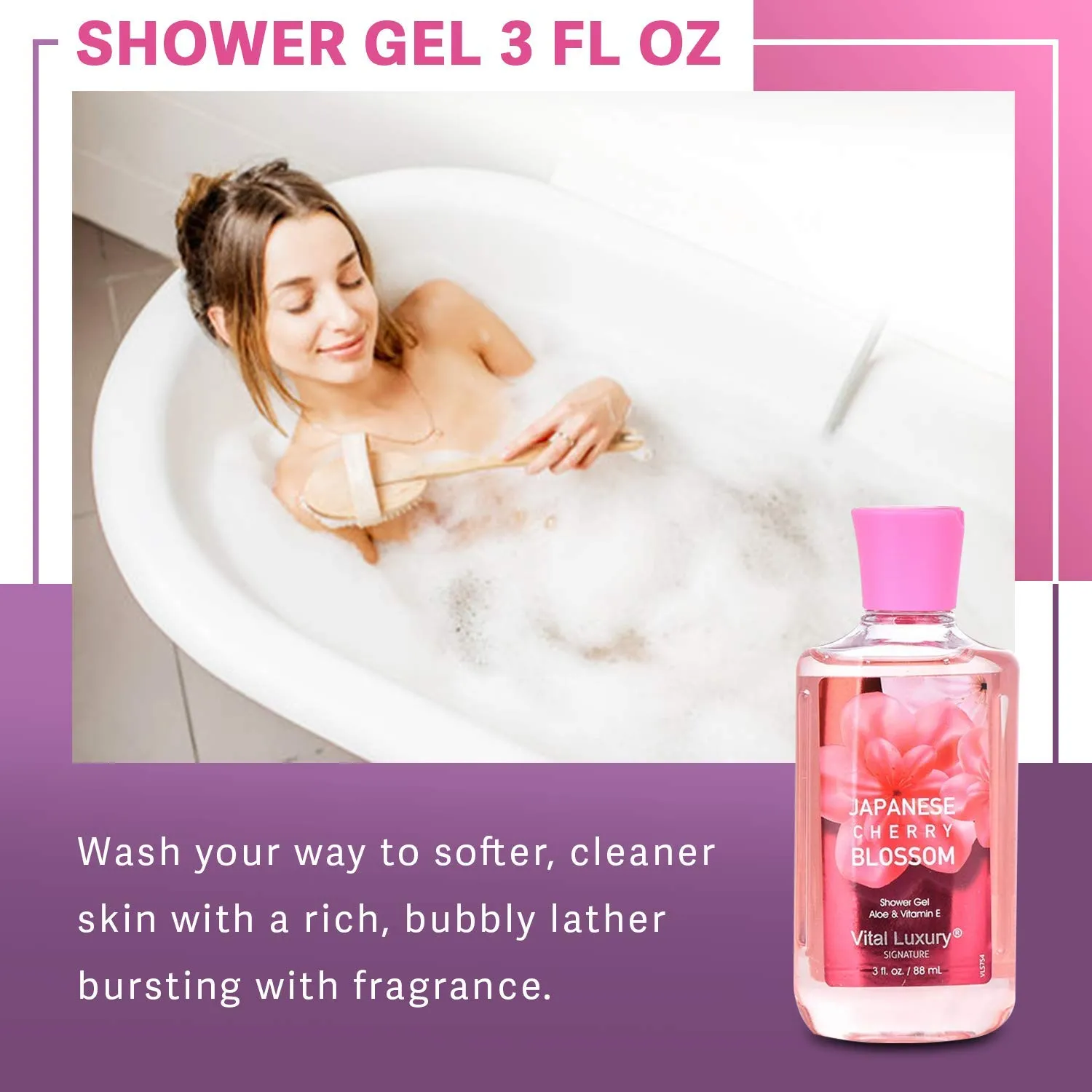 Bath & Body Care Travel Set - Home Spa Set with Body Lotion, Shower Gel and Fragrance Mist, Personal Body Care Travel Set for Birthday Christmas New Year Gifts(Japanese Cherry Blossom)
