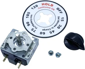 Battery Charger Timer Kit - 120 Minute w/Hold Position, Screw Panel Mount for Schumacher, Century and Other Chargers by PowerForged