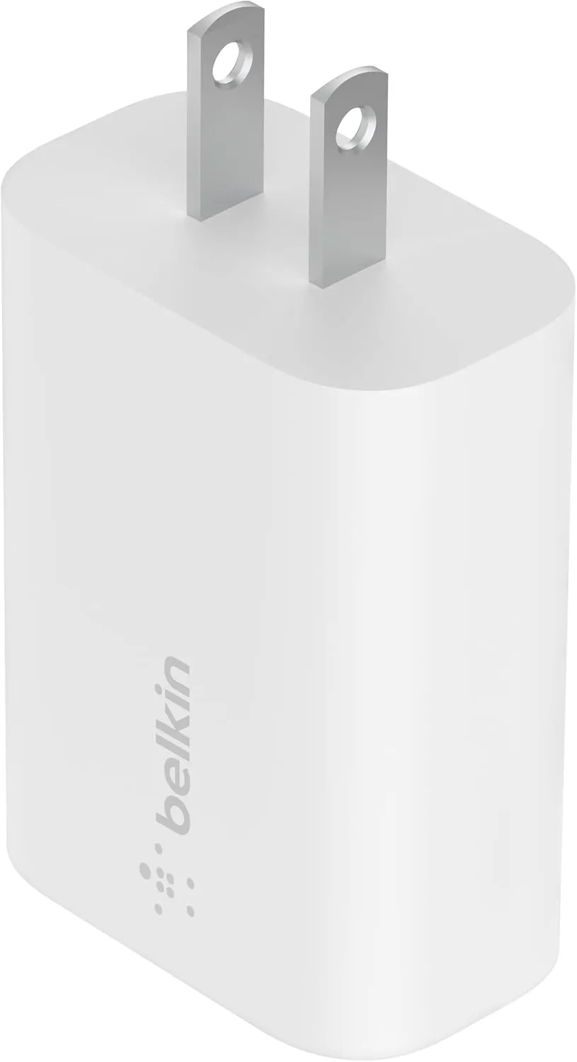 Belkin 25-Watt USB-C Wall ChargerPower Delivery PPS Fast Charging, for Apple iPhone 16 Series, Galaxy S25, iPad, AirPods, Nintendo Switch 2 & More