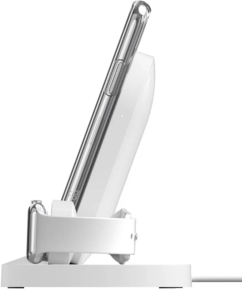 Belkin Boost Up Wireless Charging Dock for iPhone   Apple Watch   USB-A Port (Wireless Charger for iPhone XS, XS Max, XR, X, 8/8 Plus, Apple Watch 4, 3, 2, 1) - White