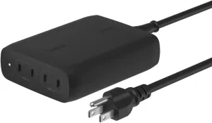 Belkin BoostCharge Pro 4-Port USB-C GaN Wall Charger, 200W Multi-Port Charger USB-C PD 3.1 Fast Charge   5ft Power Cord - MacBook, iPhone 16, iPad, Galaxy S25, Google Pixel, Nintendo Switch 2 - Black