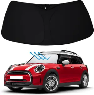 Bestview Windshield Sun Shade Compatible with Mini Cooper 2015-2023, Foldable Reflective Sun Visor Protector, 3 Layers 210T Material