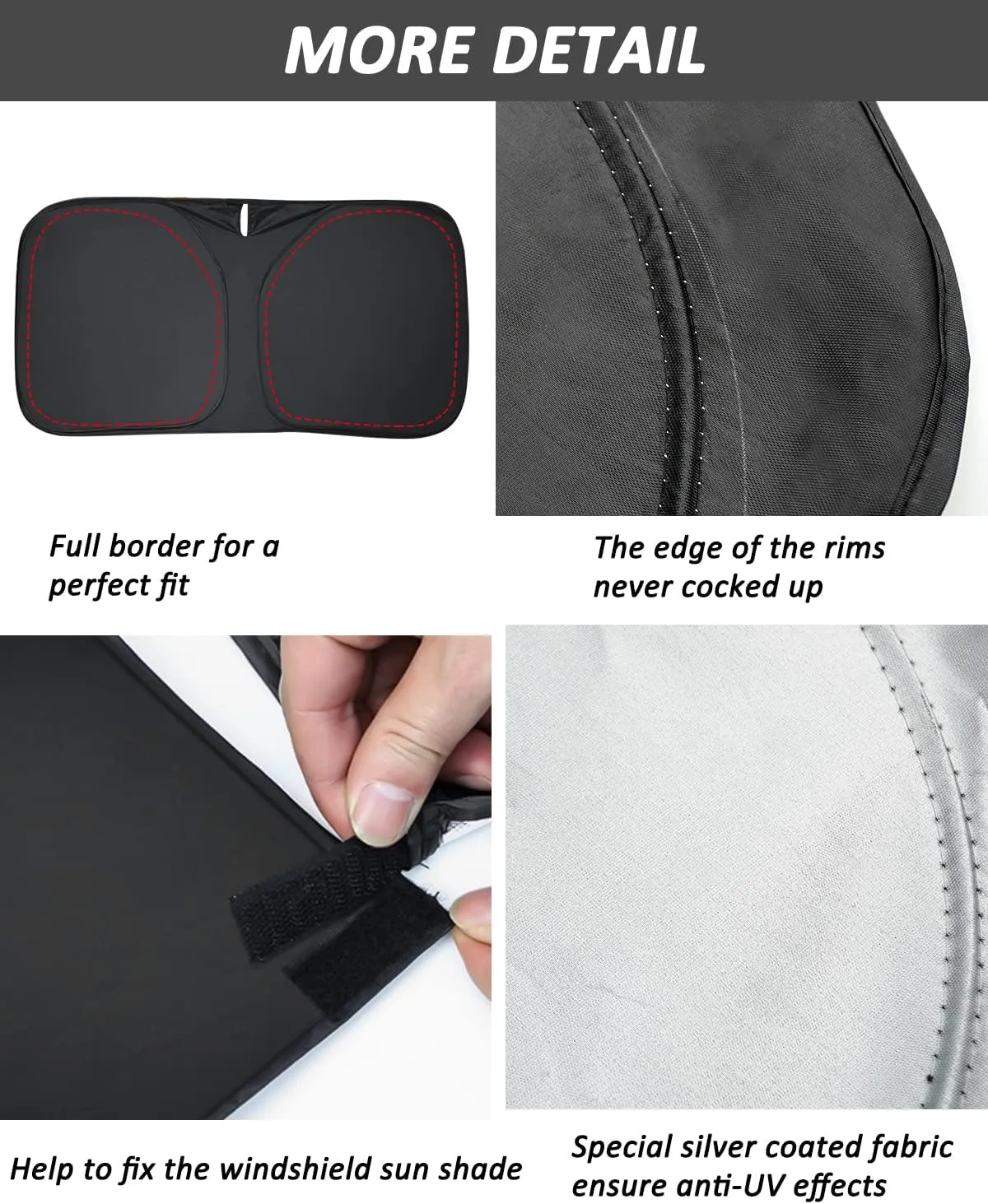 Bestview Windshield Sun Shade Compatible with Mini Cooper 2015-2023, Foldable Reflective Sun Visor Protector, 3 Layers 210T Material