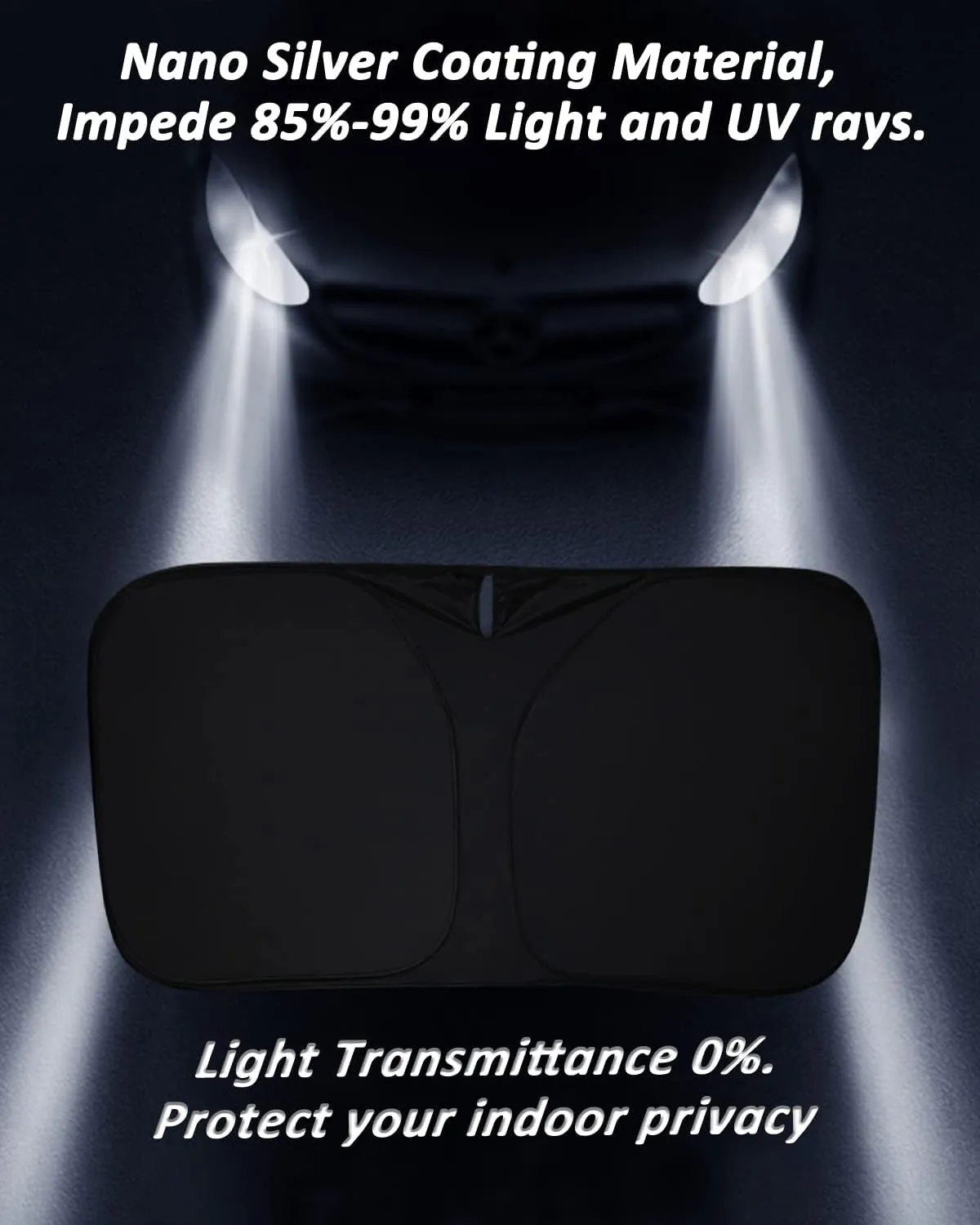 Bestview Windshield Sun Shade Compatible with Mini Cooper 2015-2023, Foldable Reflective Sun Visor Protector, 3 Layers 210T Material