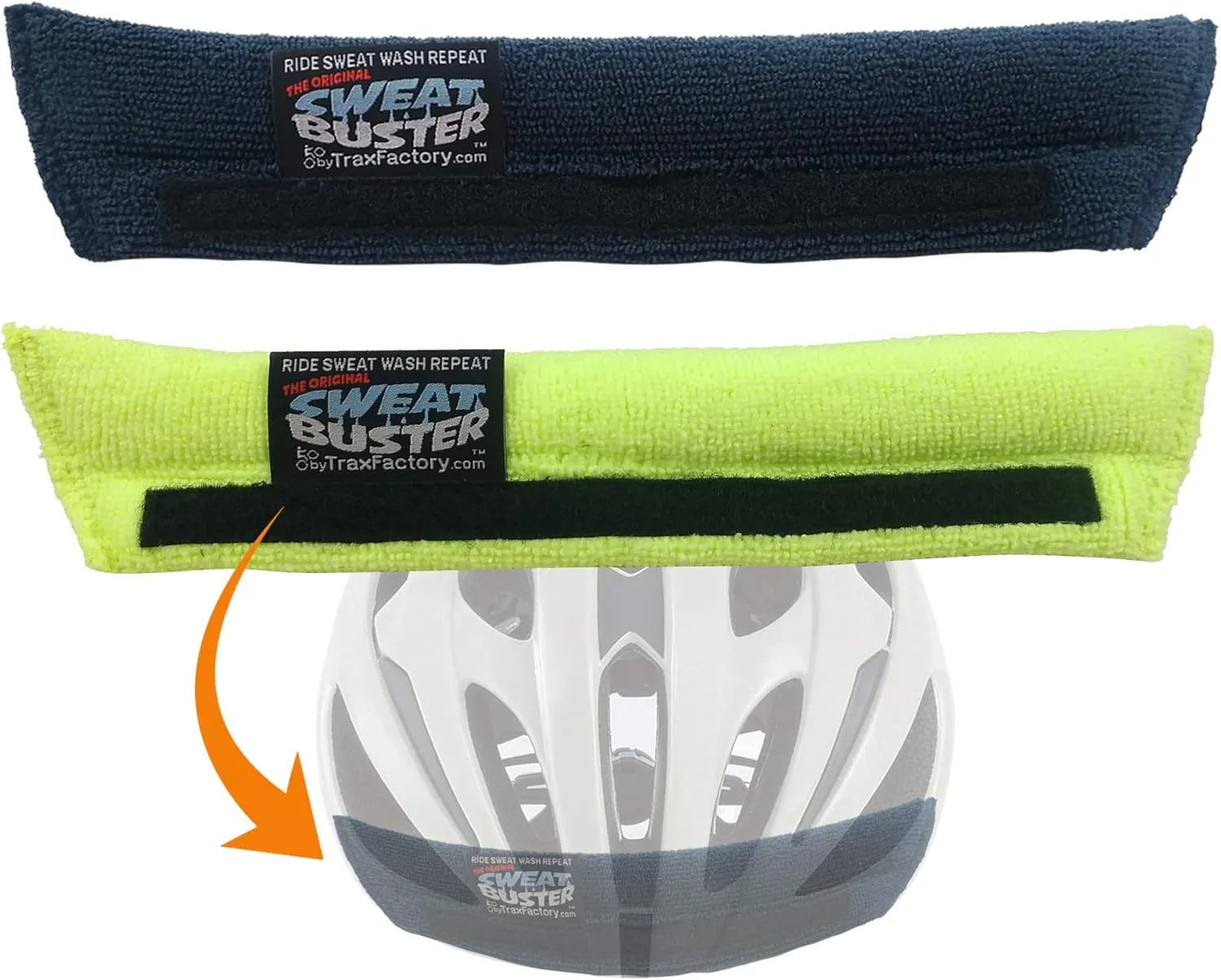 Bike Helmet Sweatband – Stops Sweat Dripping, Keeps You Cooler, Premium Comfort, Simple Helmet Integration & Quick Removal for Washing. Mountain Biking, Road Biking or Any Cycling.