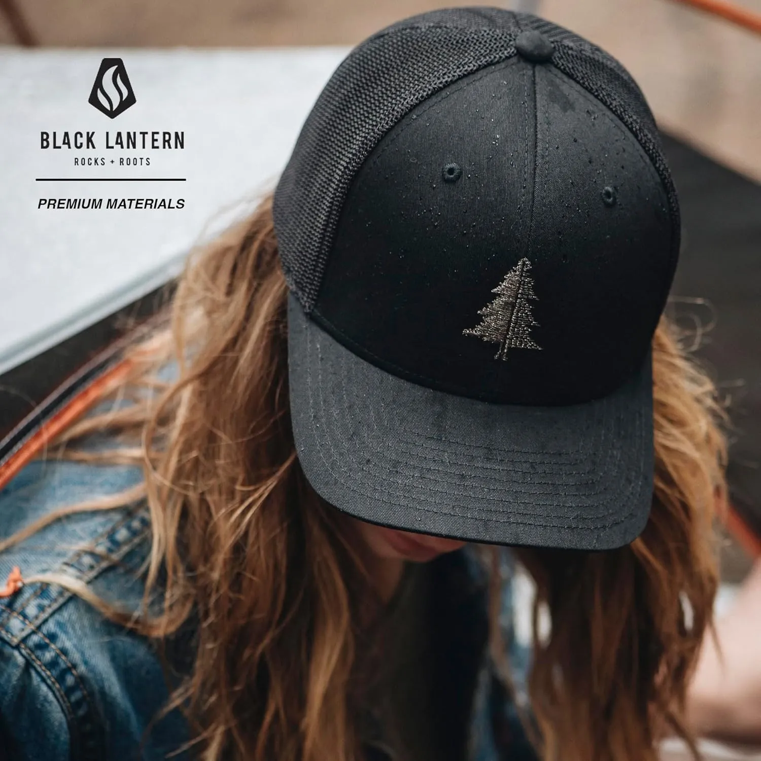 Black Lantern Trucker Hats - Curved Bill Snapback Adjustable Trucker Hat for Men and Women - Nature Themed Trucker Caps for Nature Lovers - Trucker & Baseball Caps - Outdoor Aesthetic Headwear (Buffalo Landscape)