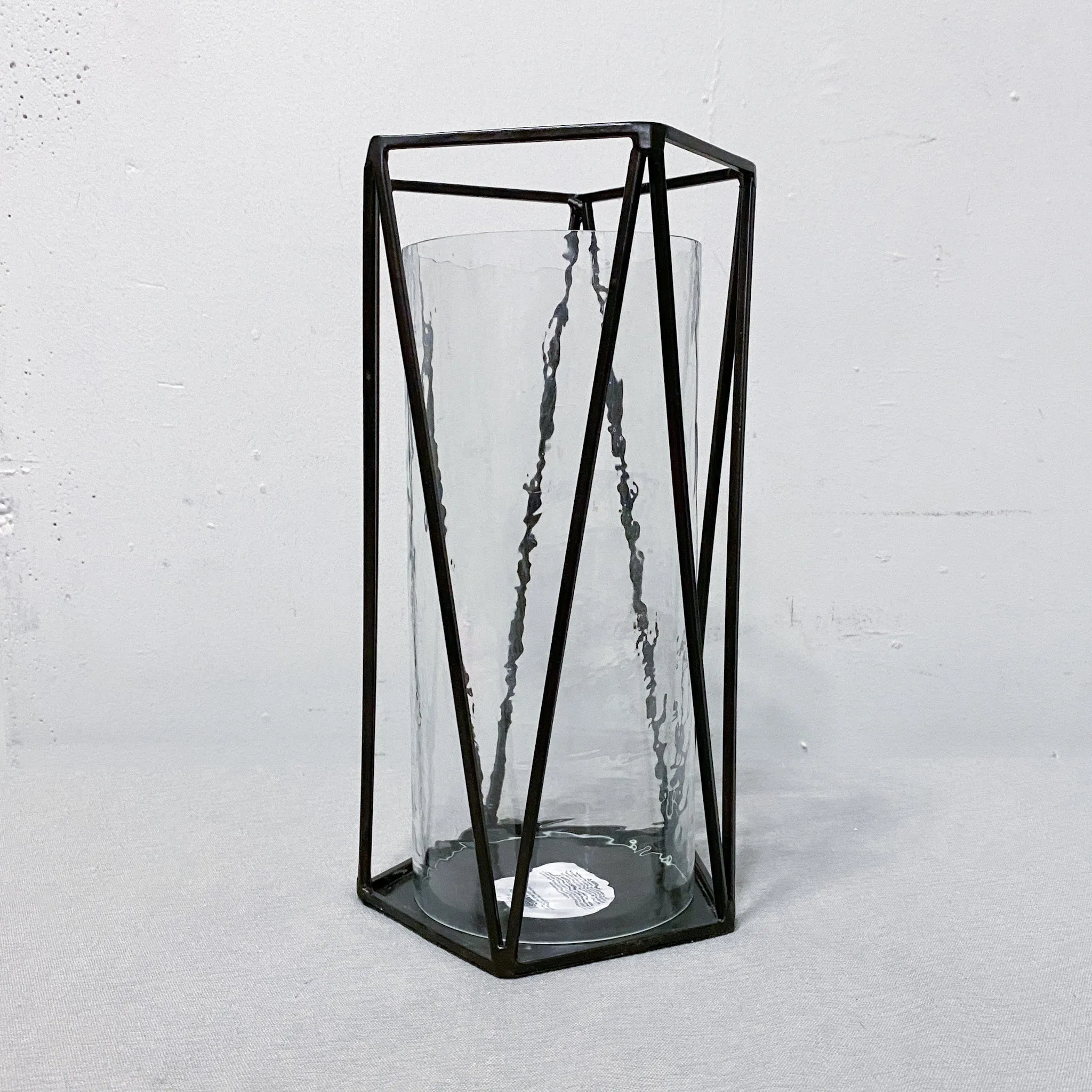 Black Metal Hurricane Candle Holder
