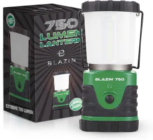 Blazin Ultra Bright Camping Lantern - Waterproof, Portable & Lightweight, 750 Lumens Battery Operated Camping Light - Ideal for Camping, Hurricane, Power Outages & Emergencies