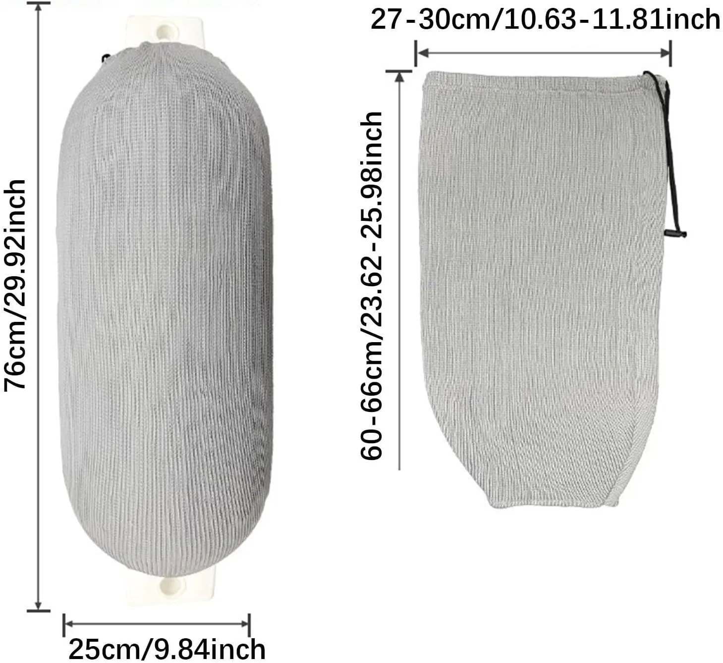 Boat Fender Cover Protector Stretch Anti Collision Drawstring Design Protective Sock Sleeve for Accessories Outdoor Sports
