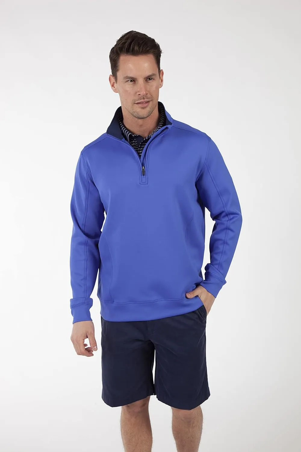 Bobby Jones Golf Apparel - Performance RTJ Quarter-Zip Golf Pullover for Men