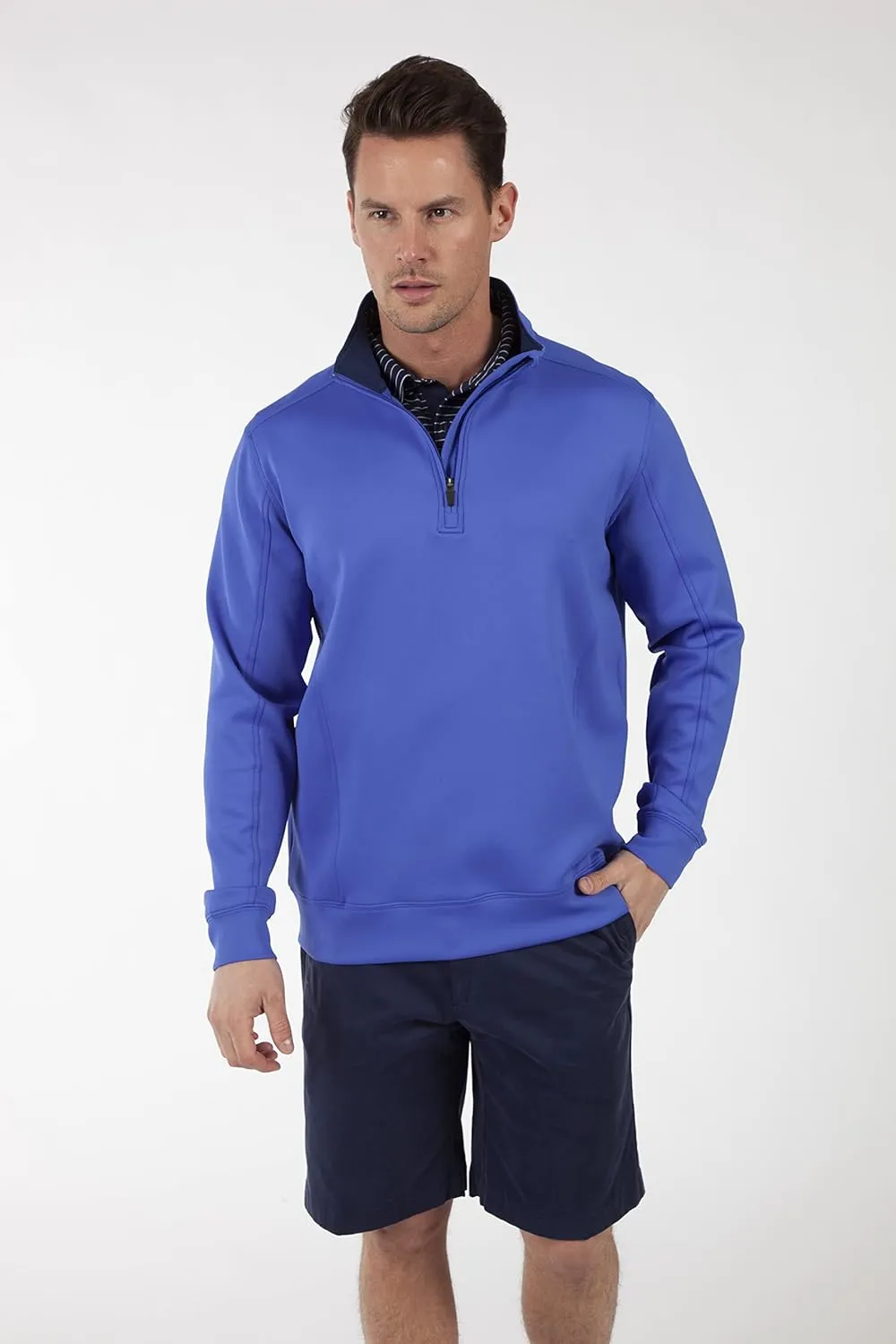 Bobby Jones Golf Apparel - Performance RTJ Quarter-Zip Golf Pullover for Men