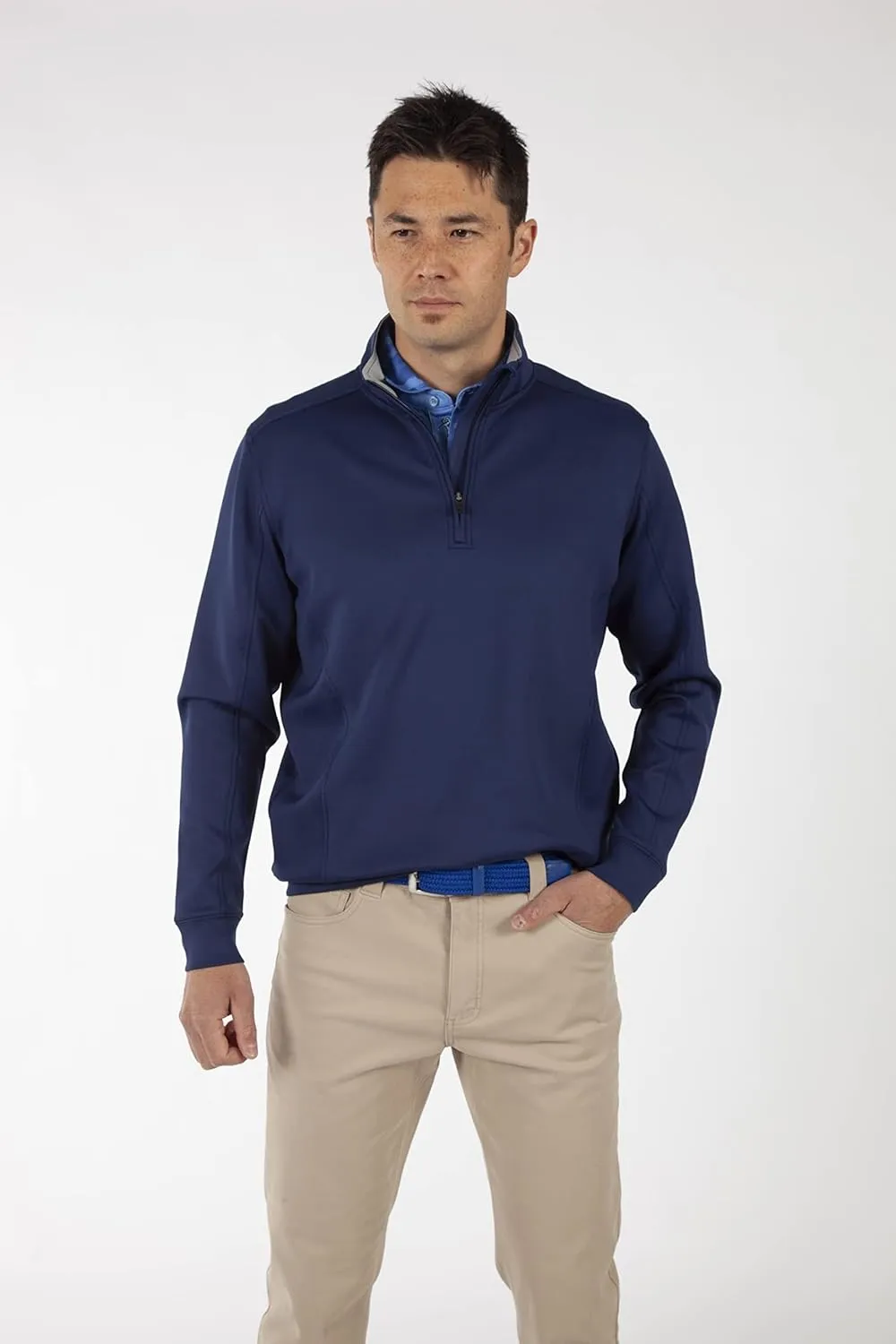 Bobby Jones Golf Apparel - Performance RTJ Quarter-Zip Golf Pullover for Men
