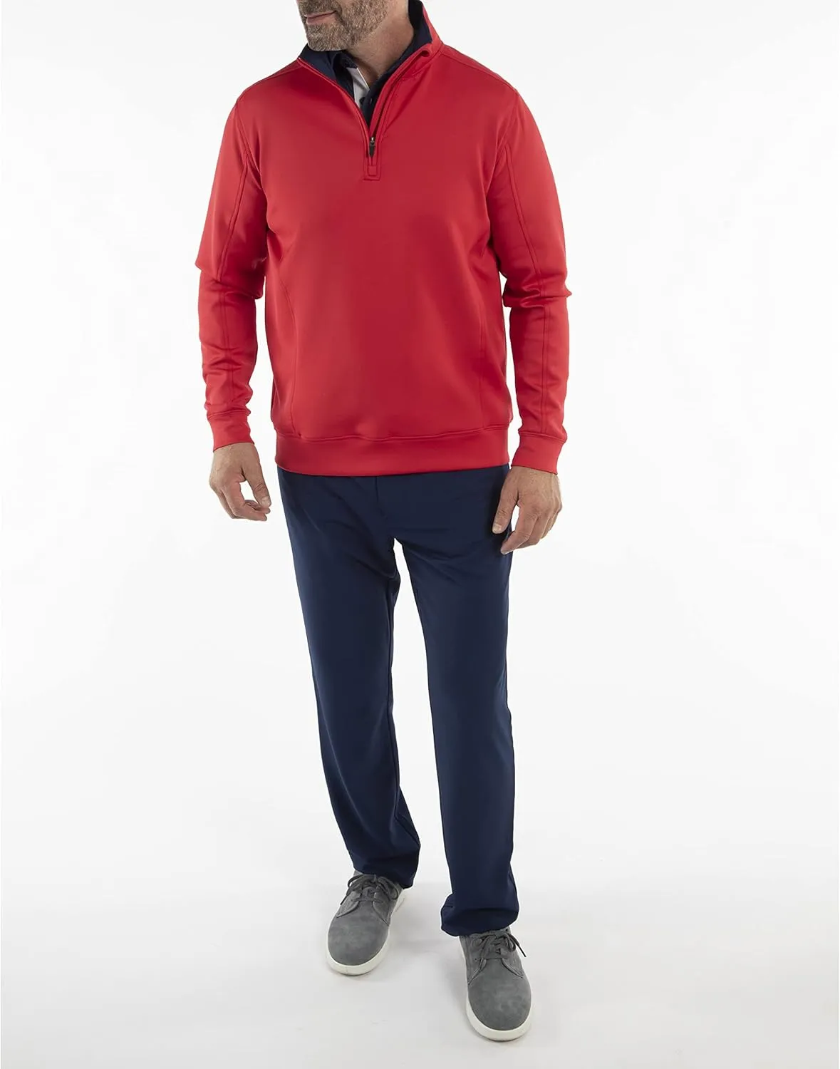 Bobby Jones Golf Apparel - Performance RTJ Quarter-Zip Golf Pullover for Men
