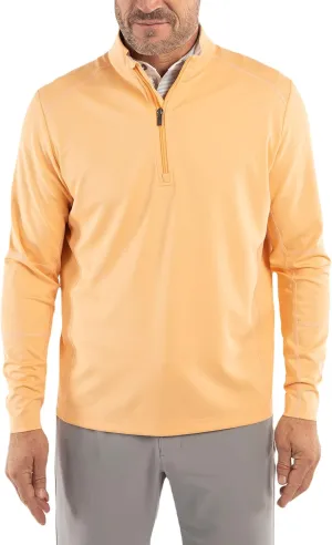 Bobby Jones Golf Apparel - Performance Viking Quarter-Zip Long-Sleeve Polyester/Spandex Pullover Sweater for Men