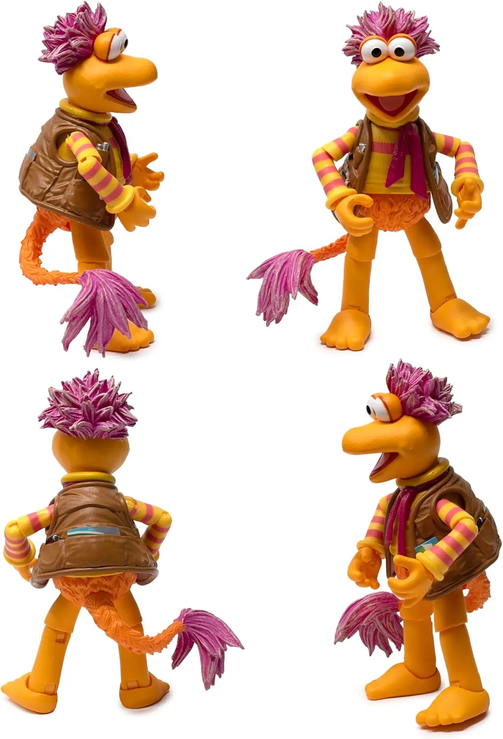 Boss Fight Studio GOBO, Fraggle Rock Collectible Action Figure – Highly Articulated Figurine with Accessories Including Postcard, Lantern, Guitar, Radish, Interchangeable Hands and Expression – 1:12