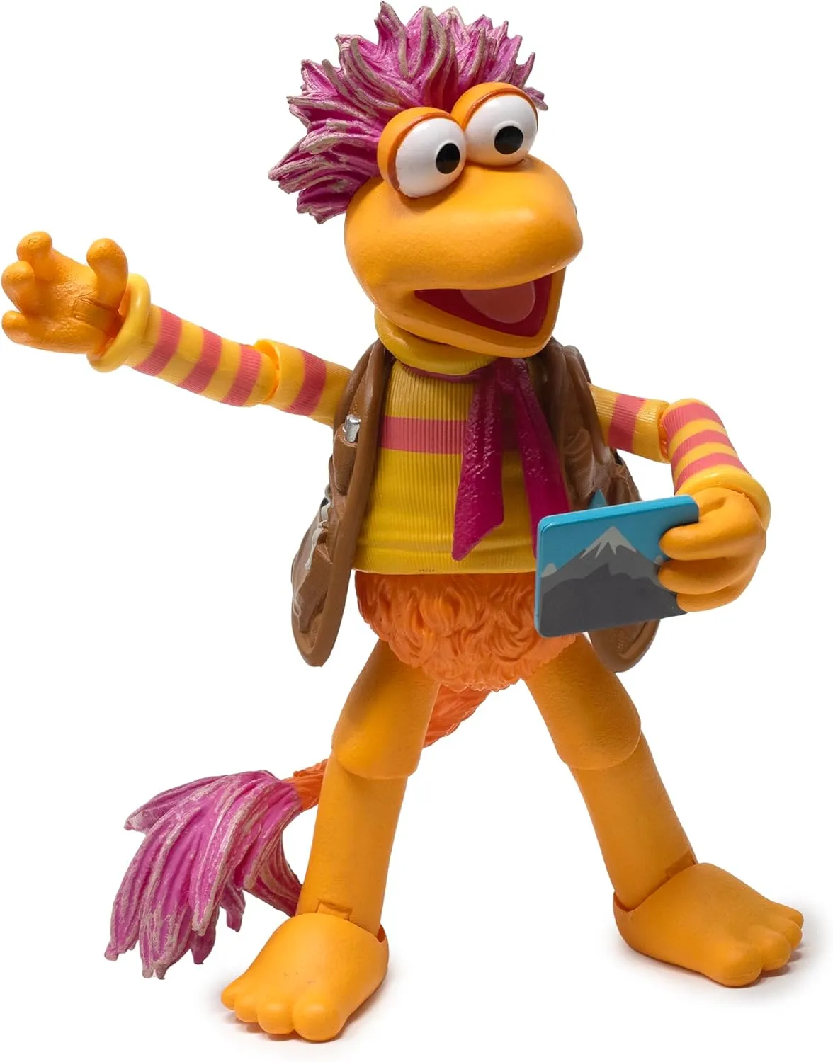 Boss Fight Studio GOBO, Fraggle Rock Collectible Action Figure – Highly Articulated Figurine with Accessories Including Postcard, Lantern, Guitar, Radish, Interchangeable Hands and Expression – 1:12
