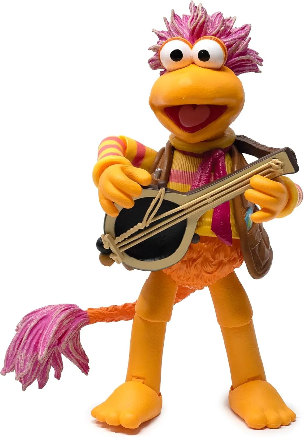 Boss Fight Studio GOBO, Fraggle Rock Collectible Action Figure – Highly Articulated Figurine with Accessories Including Postcard, Lantern, Guitar, Radish, Interchangeable Hands and Expression – 1:12