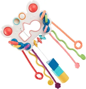 Boy Girl Pull String Sensory Toy for Toddlers Safe Toy for Boy Girl Develops Motor Skills Hand-Eye Coordination for Christmas Birthdays Holidays