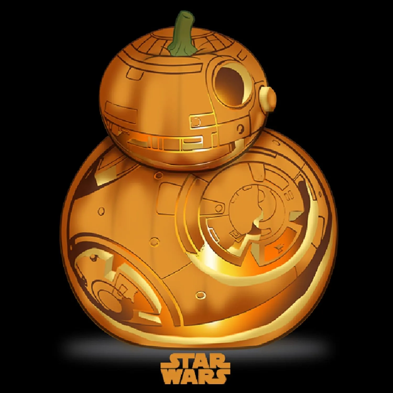 Boy's Star Wars The Force Awakens Halloween Pumpkin BB-8 T-Shirt