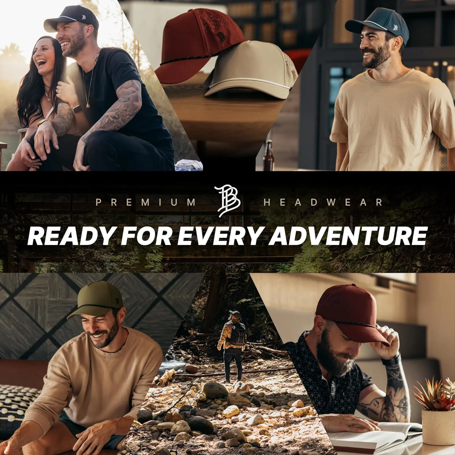 Branded Bills Bare Canvas 5 Panel Rope Hat, Adjustable Snapaback, Fitted Style | Lightweight, Durable Canvas, Water Repellent