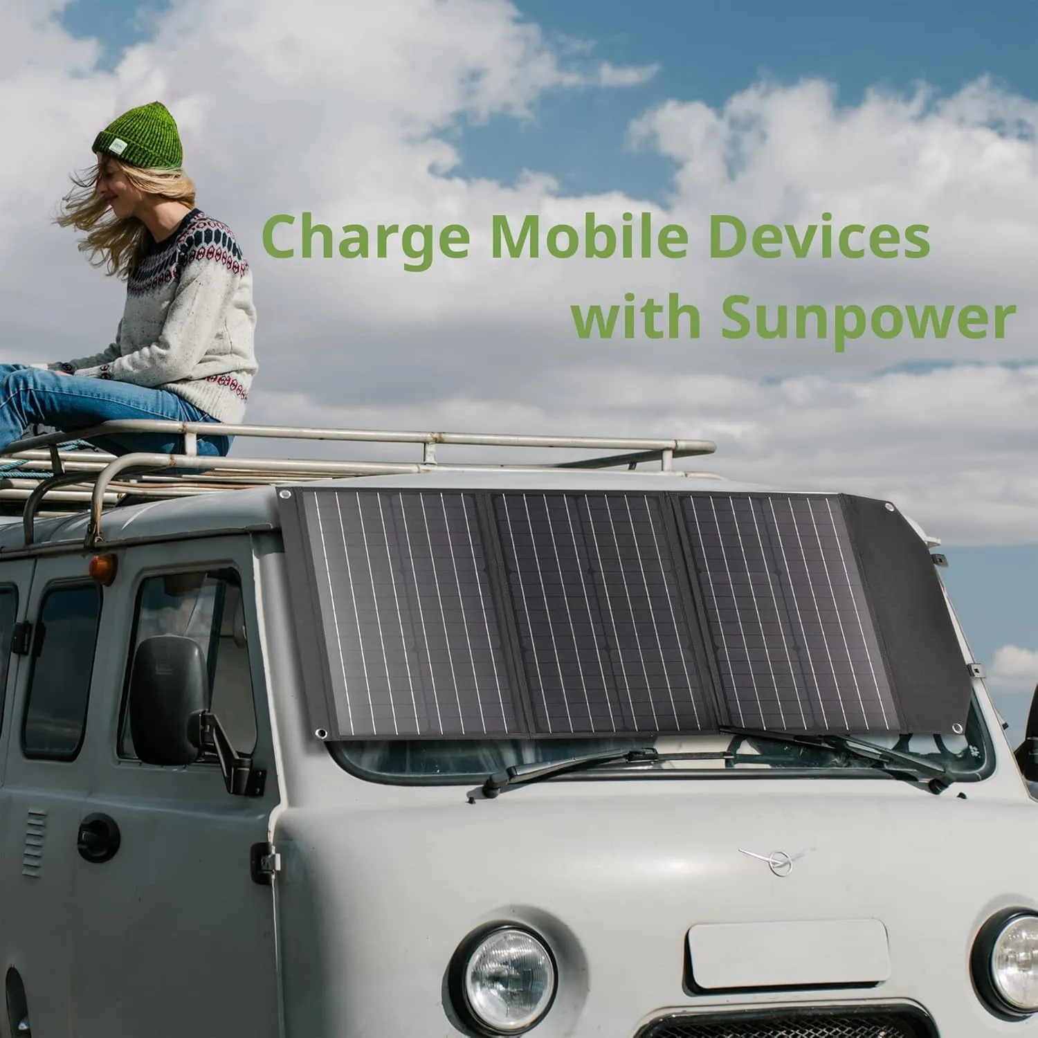 BRESSER Mobile Solar Charger 90 Watt with USB and DC output
