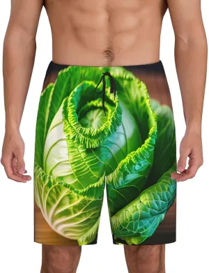 Bright Cabbage Comfortable Men's Pajama Pants: Lightweight Lounge Pants with Pockets for Relaxation and Style