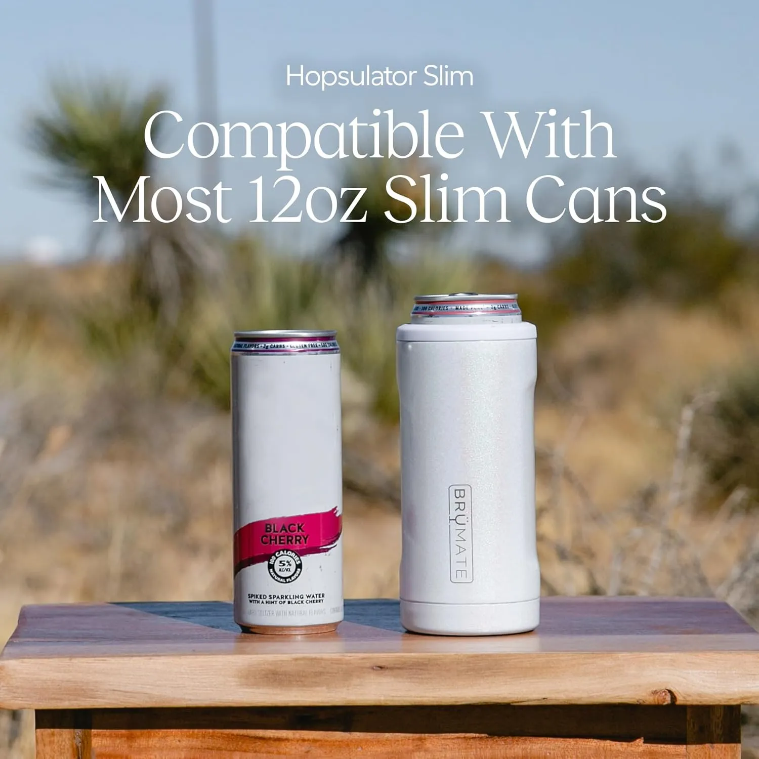 BrüMate Hopsulator Slim Can Cooler Insulated for 12oz Slim Cans | Skinny Can Insulated Stainless Steel Drink Holder for Hard Seltzer, Beer, Soda, and Energy Drinks (Guava)