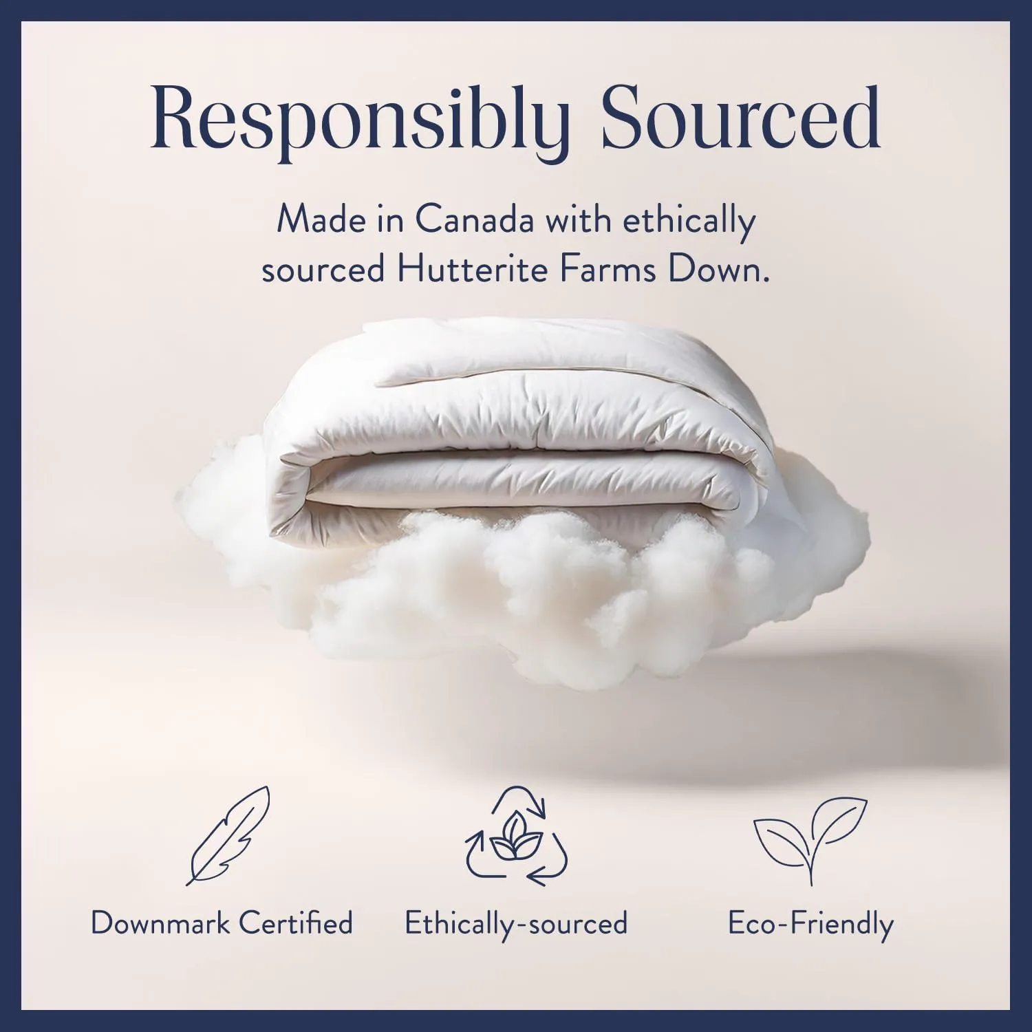 Brooklinen Ultra Warm Luxury Down Comforter, 100% Natural Canadian Duck Down Duvet Insert - 750 Fill Power, Baffle Box Construction, 100% Cotton Shell, Full/Queen Size Comforter
