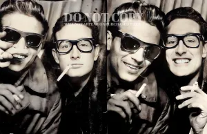 Buddy Holly and Waylon Jennings Photograph 11 X 17 - Legendary 1959 Portrait - Stunning Photo Booth Set - Legendary American Music - Rock and Roll - Rare Photos - Poster Art Print