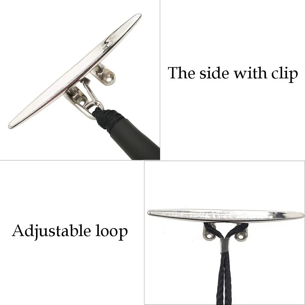 Bungee Dock Lines Shock Bungee Docking Rope Stretchable Boat Accessories Mooring Rope with Clip and Foam Float Perfect for Jet Ski, SeaDoo, Yamaha WaveRunner, Kayak, Pontoon(4ft -5.5ft)-2 Pack
