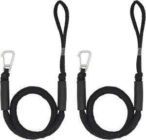 Bungee Dock Lines Shock Bungee Docking Rope Stretchable Boat Accessories Mooring Rope with Clip and Foam Float Perfect for Jet Ski, SeaDoo, Yamaha WaveRunner, Kayak, Pontoon(4ft -5.5ft)-2 Pack