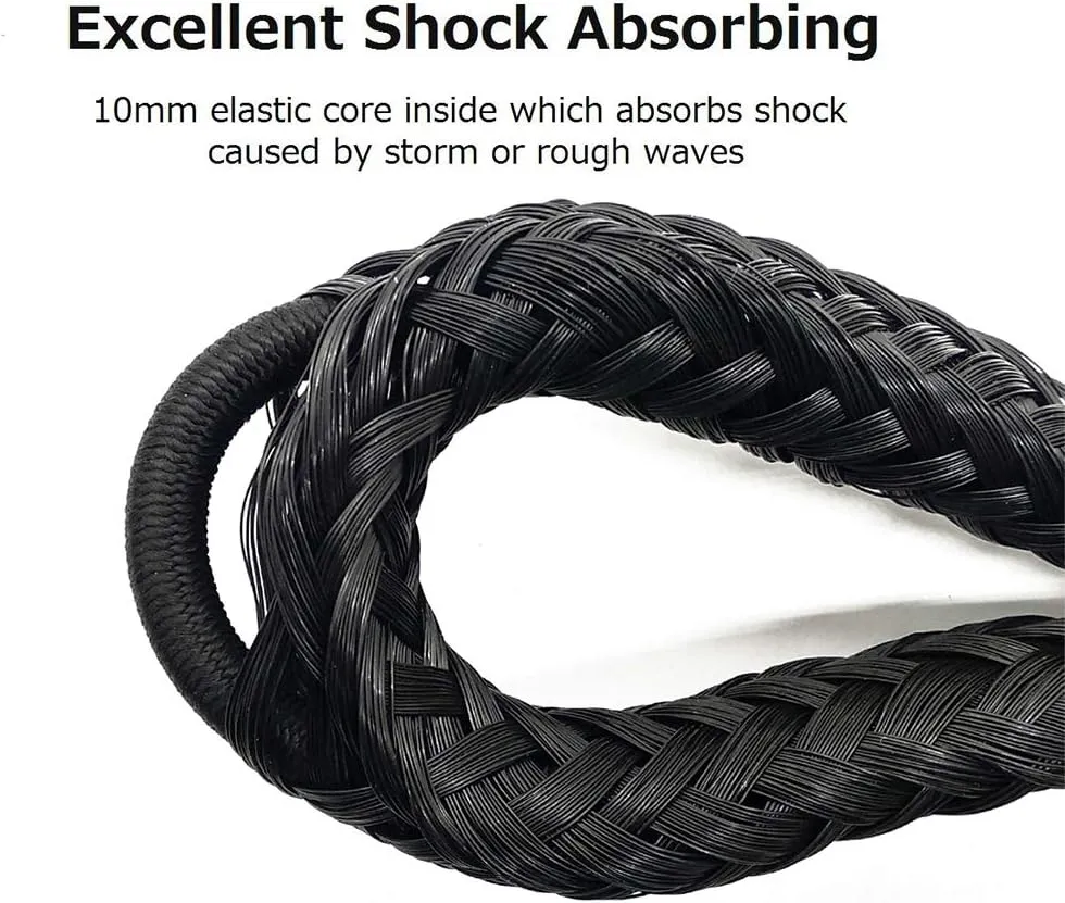Bungee Dock Lines Shock Bungee Docking Rope Stretchable Boat Accessories Mooring Rope with Clip and Foam Float Perfect for Jet Ski, SeaDoo, Yamaha WaveRunner, Kayak, Pontoon(4ft -5.5ft)-2 Pack