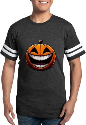 CafePress Big Smile Jack O Lantern Halloween October Holid Men's Football T Shirt Men's Football T-Shirt