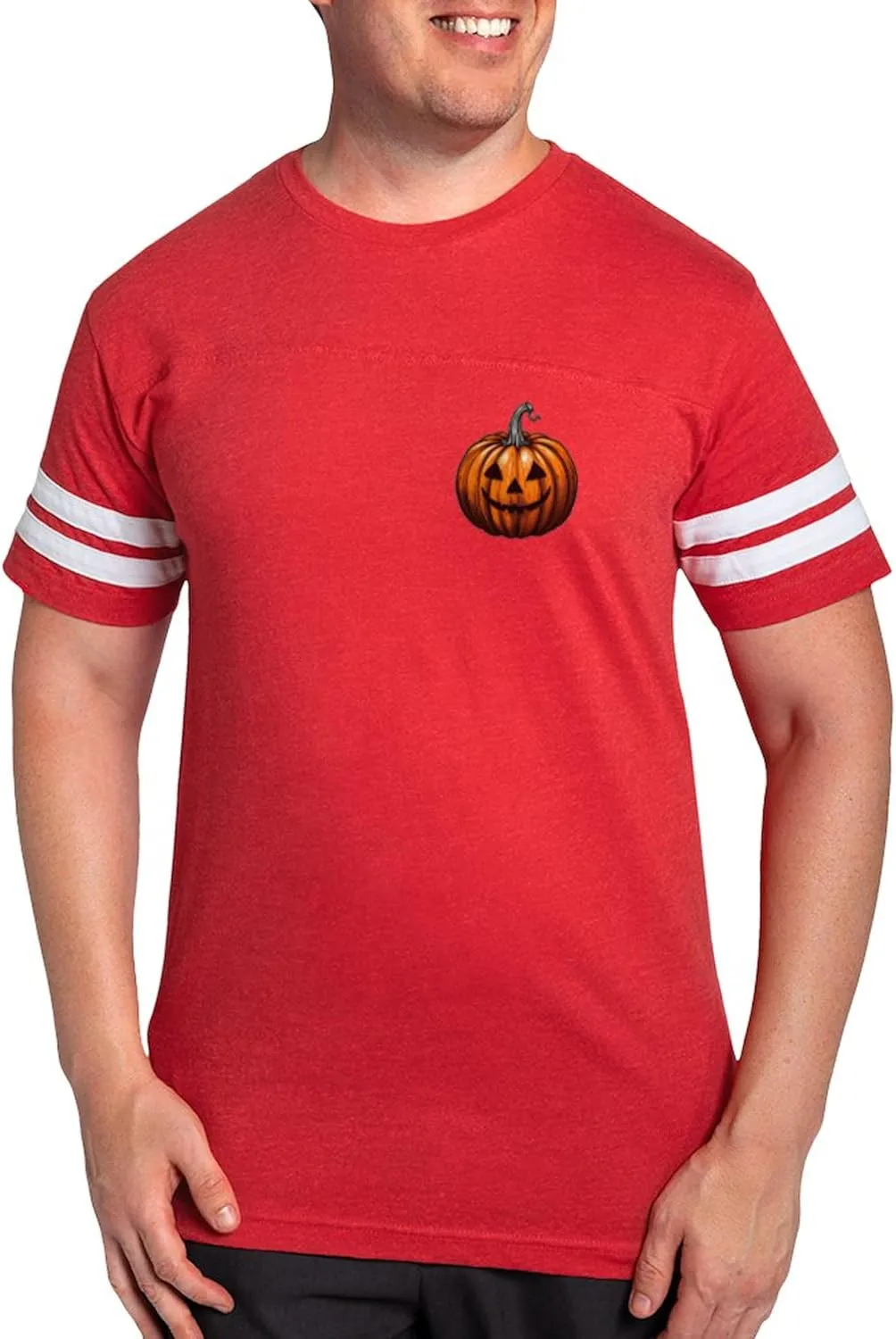 CafePress Jack O Lantern T Shirt Men's Football T-Shirt