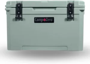 CAMP-ZERO 40L-42 Quart Hard Cooler Ice Chest, Perfect for Drinks, Beach, Picnics, Boating, Hunting, Camping and Travel with 4 Molded-in Cup Holders and Comfort Grip Handles