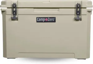 CAMP-ZERO 60L Cooler/Ice Chest with 4 Molded-in Cup Holders and No-Lose Drain Plug