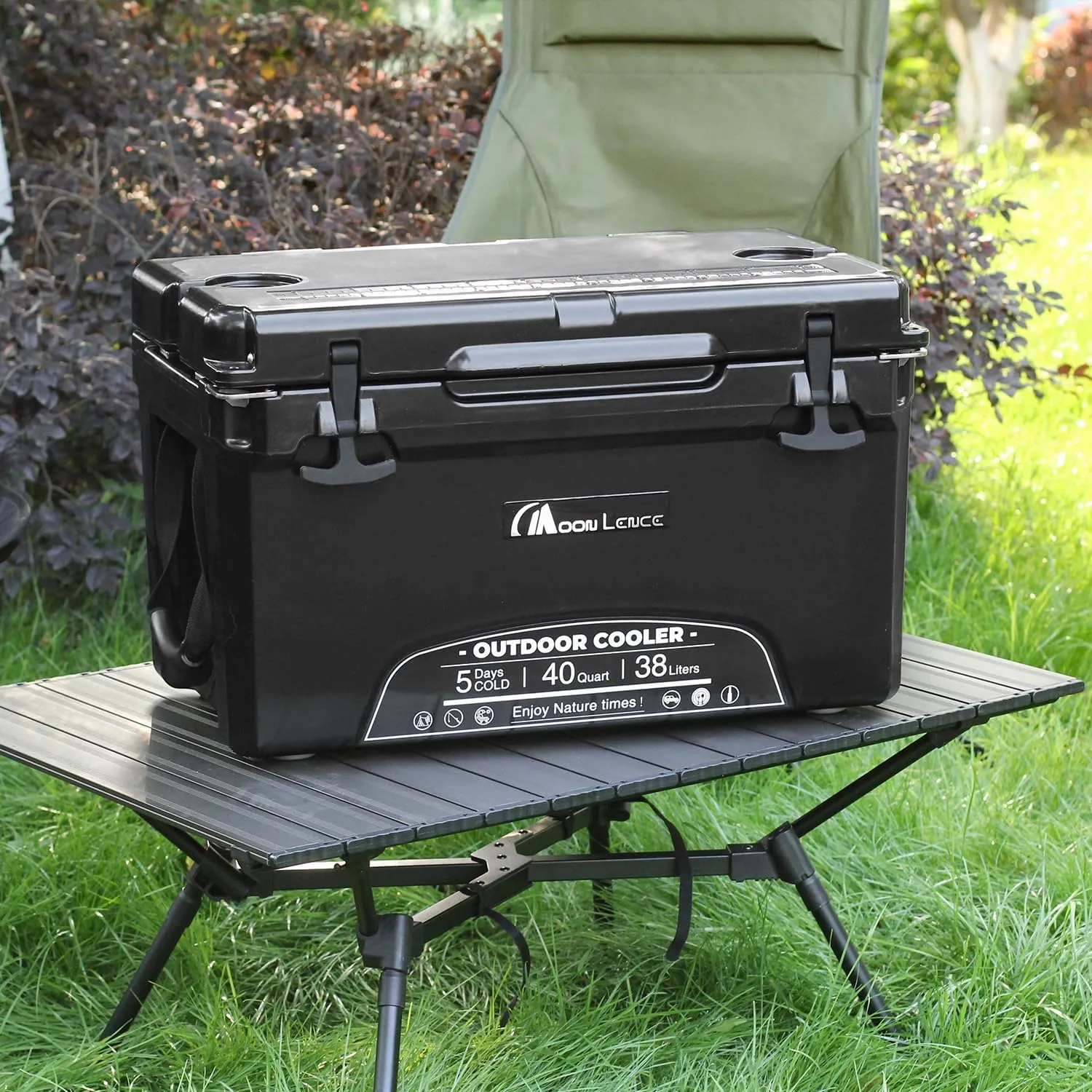 Camping Cooler 23/38 litres Hard Cooler Box, Cold for 5 Days