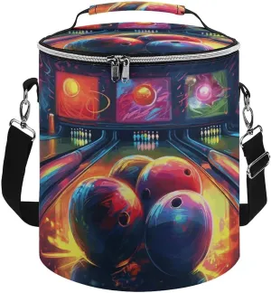 Camping Cooler Bag, Bowling Balls Print Portable Ice Pack Outdoor Cooler Bag Picnic Cooler Bag Foldable Cooler Bag, style