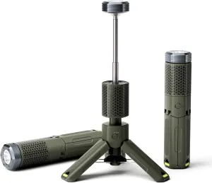 Camping Light, Telescopic Camping Lantern with Storage Bag, Collapsible, Magnetic, 10500mAh Battery, Rechargeable Outdoor Portable Lights for Hiking, Fishing, and Travel (Dark Green)