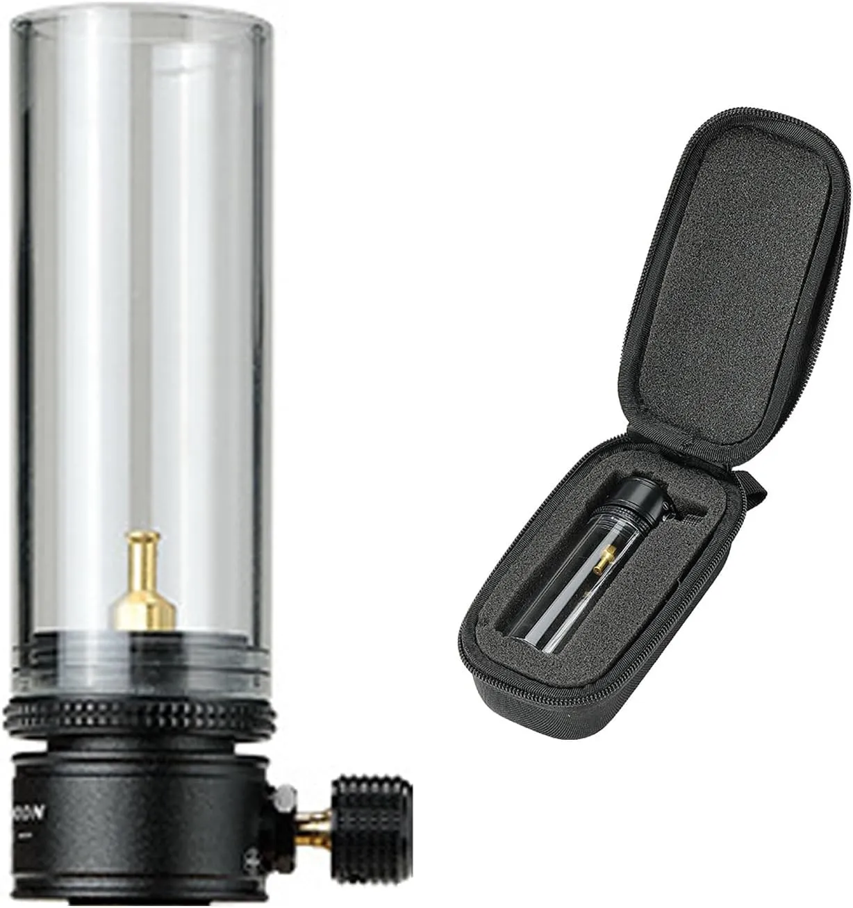 CAMPINGMOON Candle Lantern Gas Mini Small Camping Backpacking Black BKT-1D