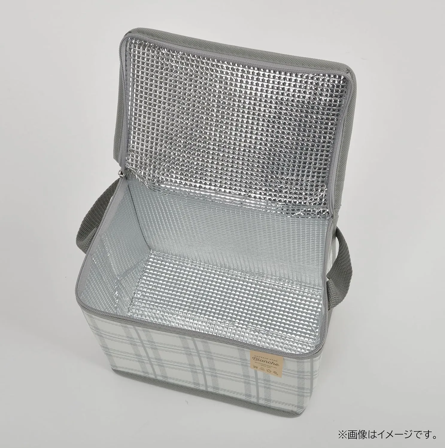 Captain Stag UT-521/UT-522/UT-523/UT-524 Cooler Bag, Foldable and Storeable [Capacity 4L/8L/10L] Gray/Checkered Blanche