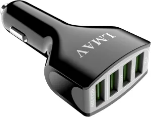 Car Charger Adapter, 4 Ports Multi USB Car Charger, QC 3.0 Fast Car Phone Charger Compatible with All Smartphone.Black