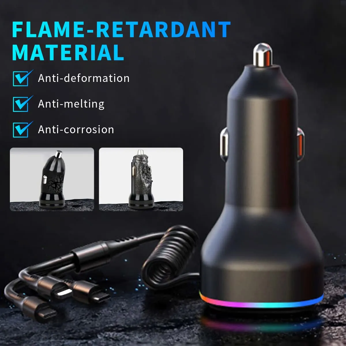 CAR CHARGER WITH 3 CONNECTORS