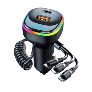 CAR CHARGER WITH 3 CONNECTORS